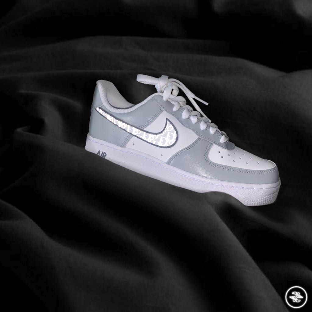 Reflective Dior Air Force 1 Custom Women S Fashion Footwear Sneakers On Carousell