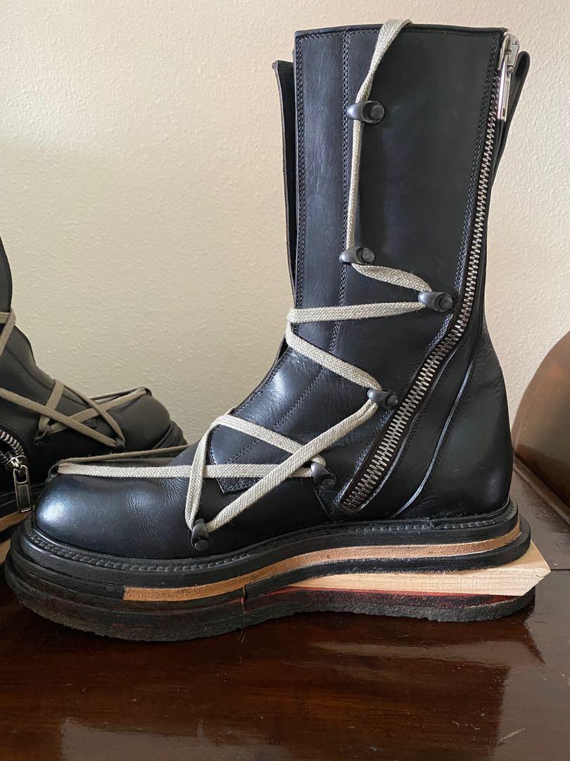 Rick Owens Glitter Pentagram Lego Boots