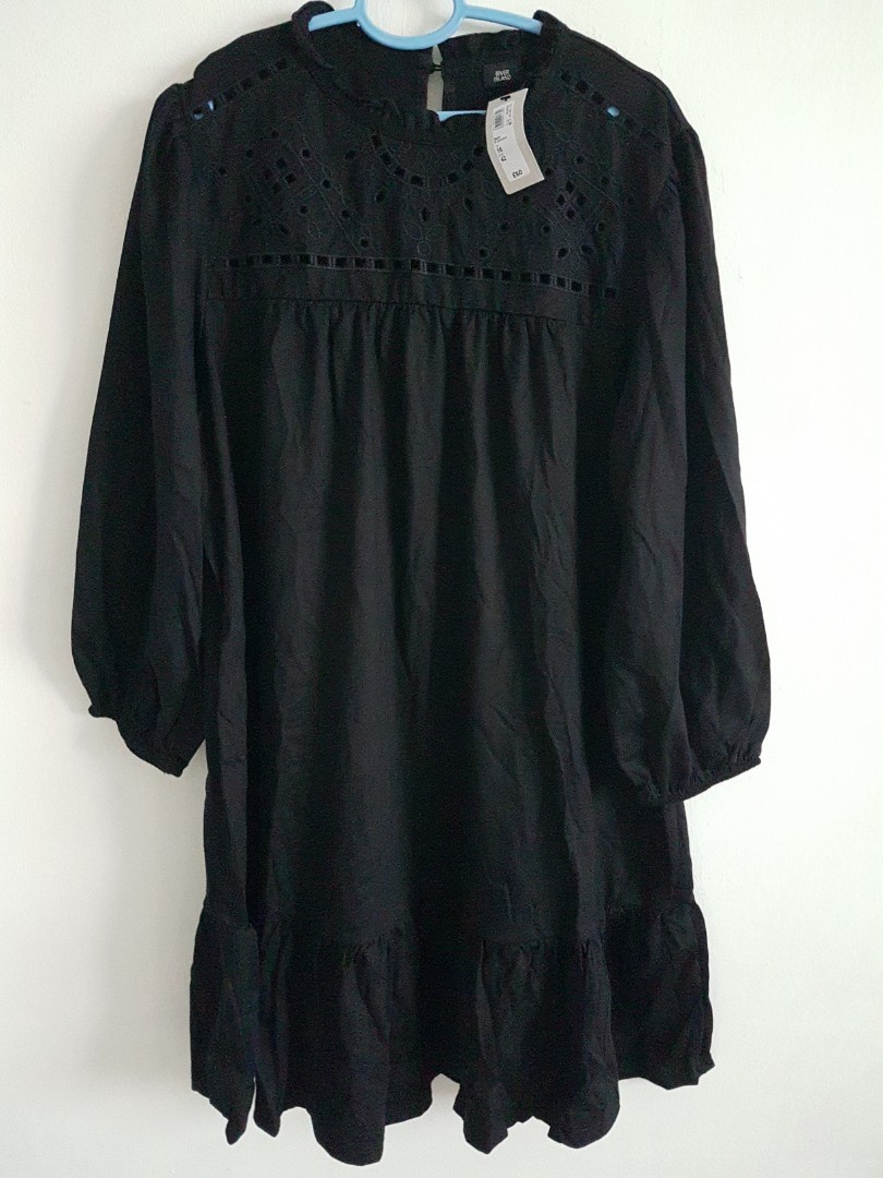 River Dress Black Black