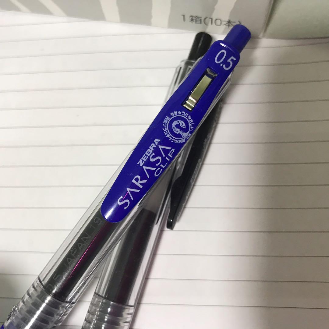 2Pcs ZEBRA SARASA Clip 0.4mm Retractable Gel Ink Rollerball Pen Purple Japan 