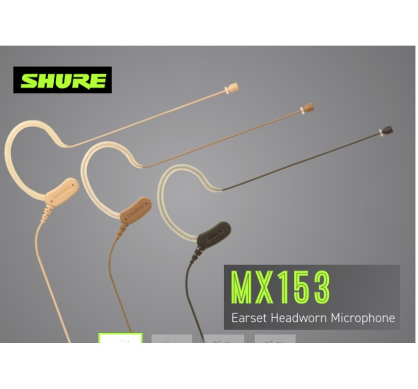 Shure Headworn Pro Mic MX153 Audio Microphones on Carousell
