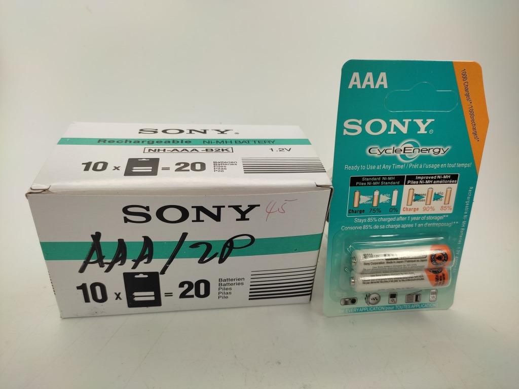 SONY AAA (2-PCS/1-PAD ) Triple A Rechargeable Battery, Cycle Energy, NH ...