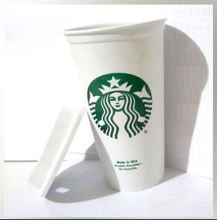 Starbucks reausable tea cup tumbler made in USA