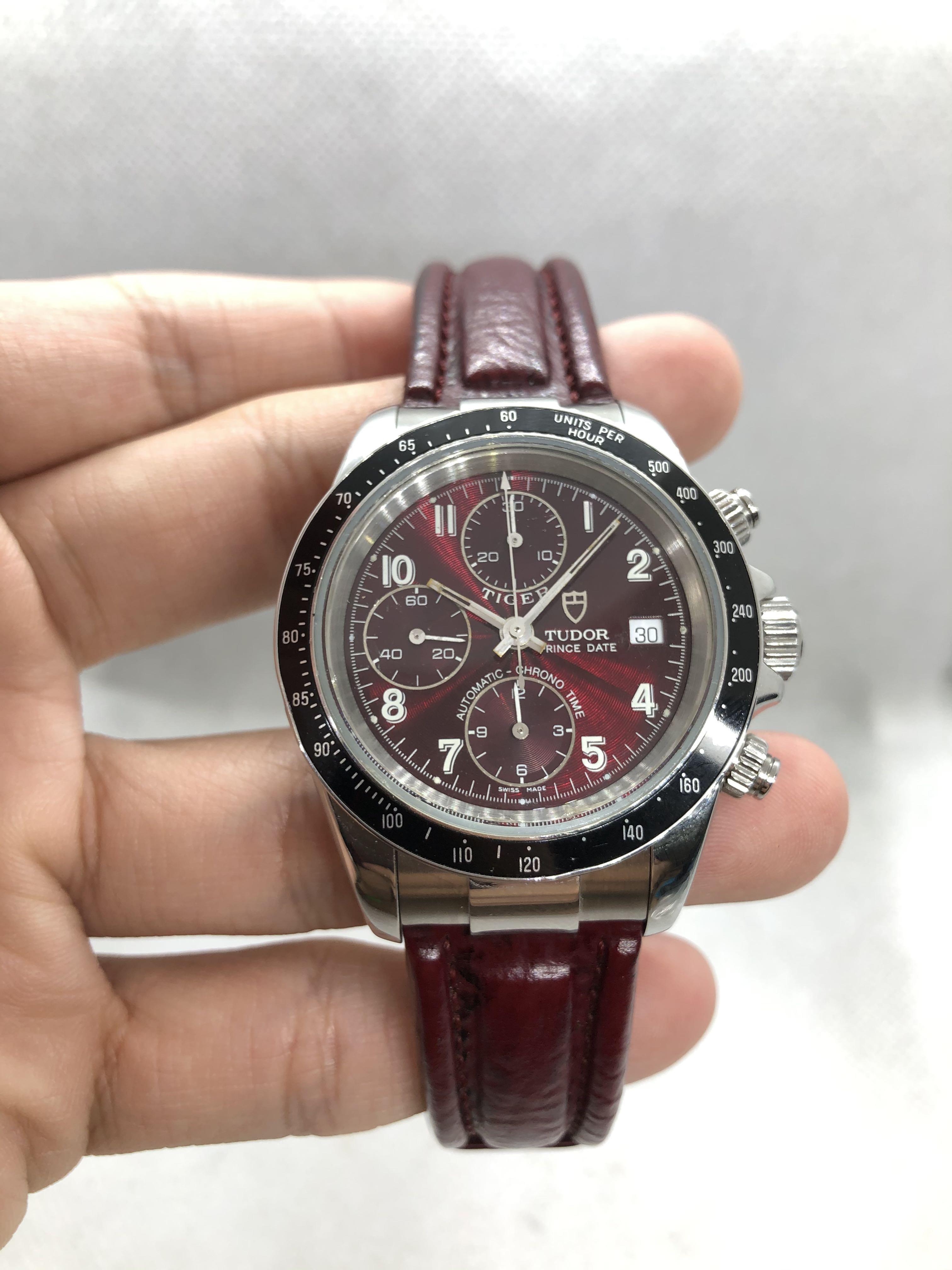 Tudor Prince Date Tiger Woods 79280P Burgundy 40mm Automatic Chronograph
