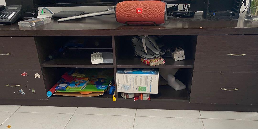 TV with drawers, Furniture & Home Living, Furniture, Shelves