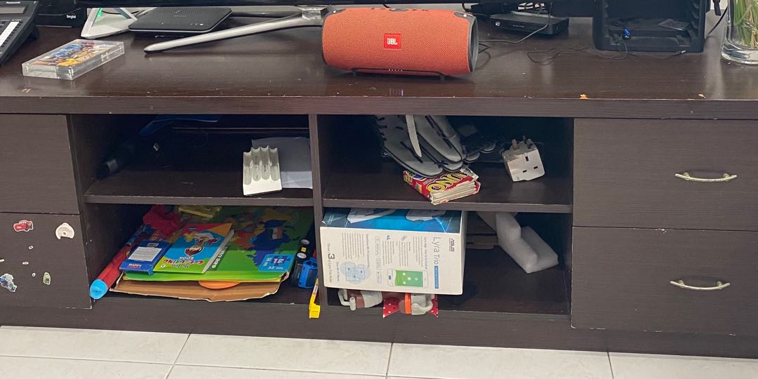 TV with drawers, Furniture & Home Living, Furniture, Shelves