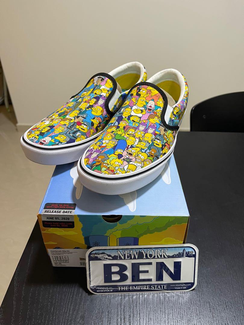 Vans Comfycush Slip On Simpsons Springfield Men s Fashion Footwear Dress Shoes on Carousell