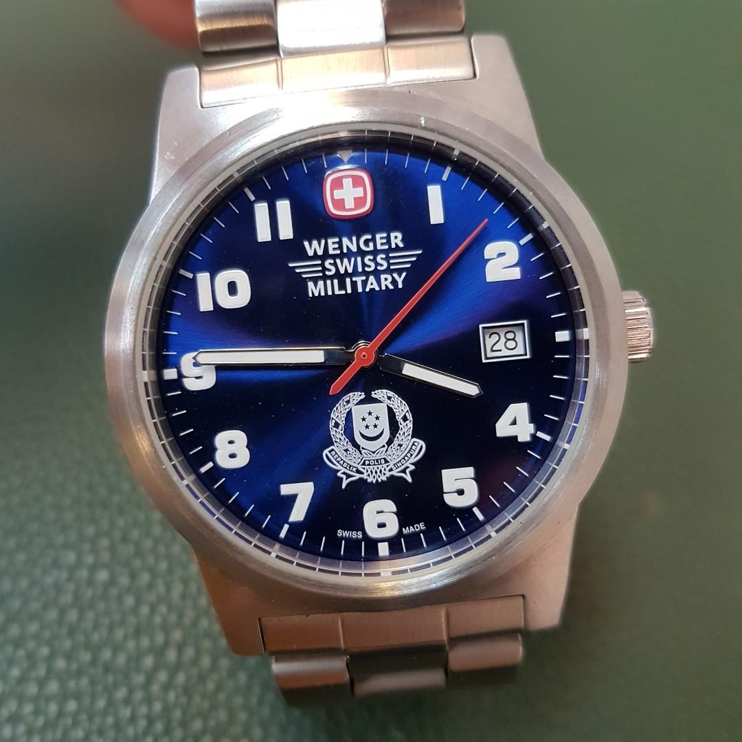 Wenger blue dial discount watch