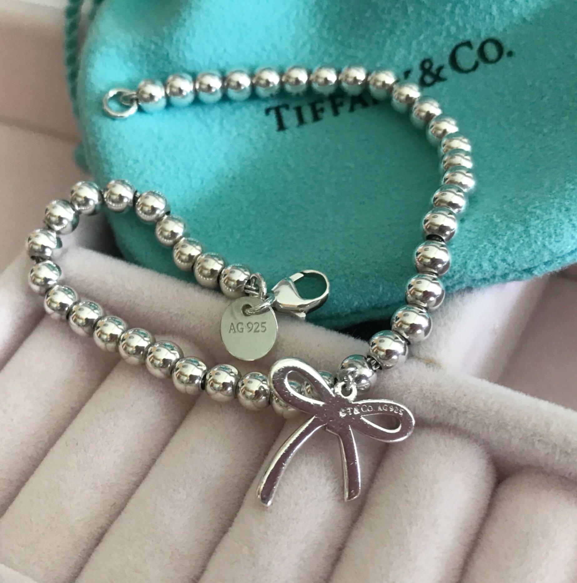Tiffany bow best sale bead bracelet