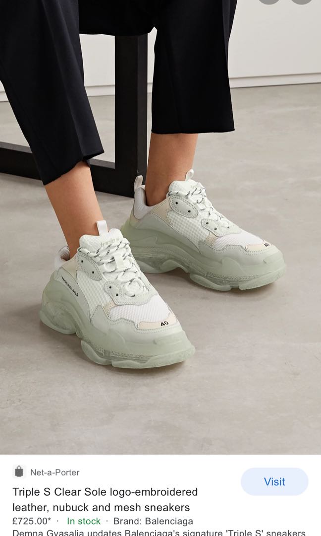 Triple s clear sole hot sale