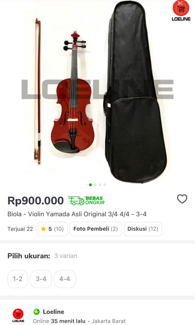 Biola, Musik & Media, Alat di Carousell