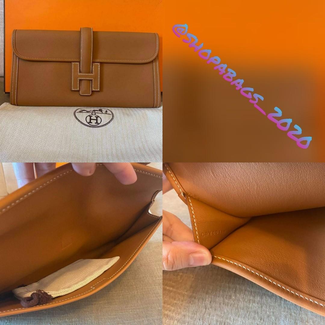Hermes Jige Clutch 29, Luxury, Bags & Wallets on Carousell