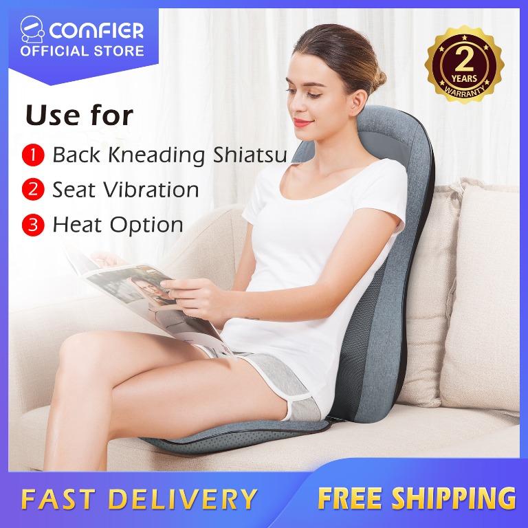 Shiatsu Full Back & Hips Massager with Heat Option, Health & Nutrition