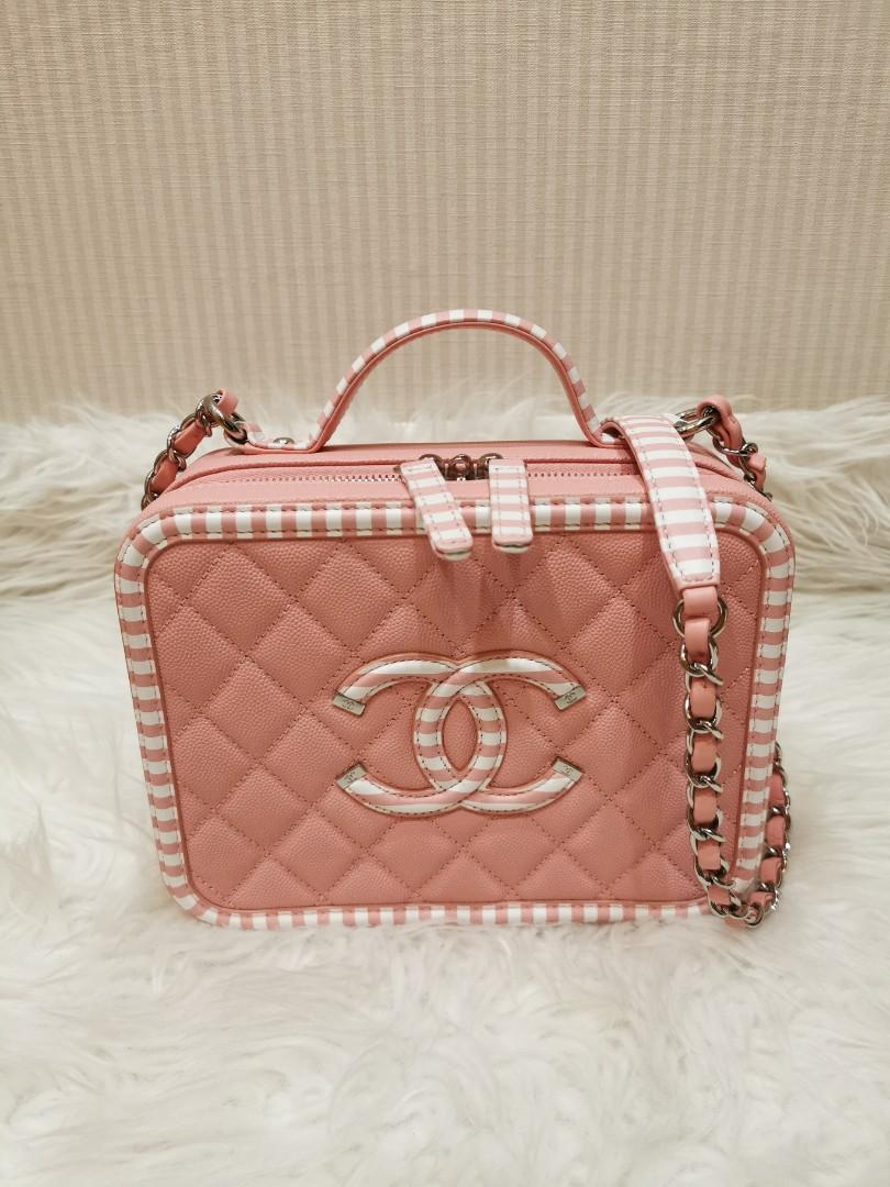 Chanel CC Filigree Small Vanity Case - Iridescent 🧜🏼‍♀️, Luxury, Bags &  Wallets on Carousell