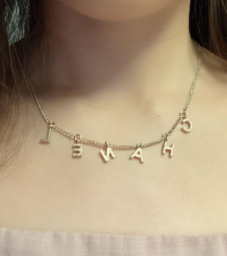 Chanel top necklace letters