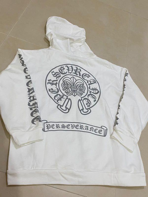 Cheapest clearance sale PERSEVERANCE white high end chrome heart hoodie jacket