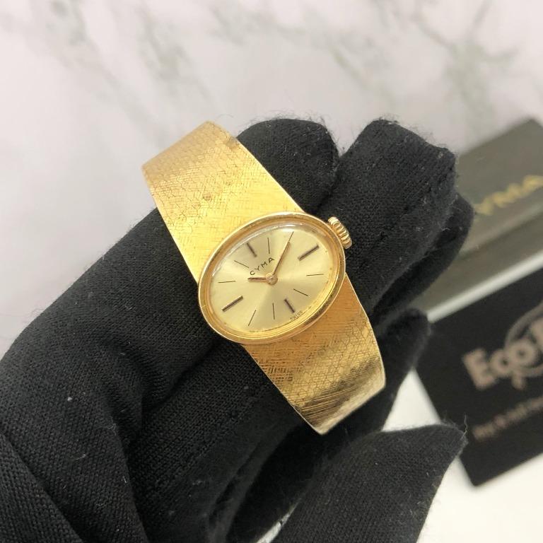 Cyma ladies cheap 18k gold watches