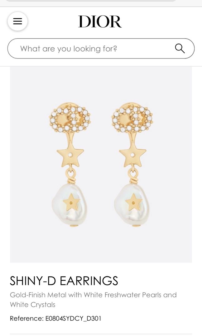 Dior SHINY D EARRINGS 100 news Carousell