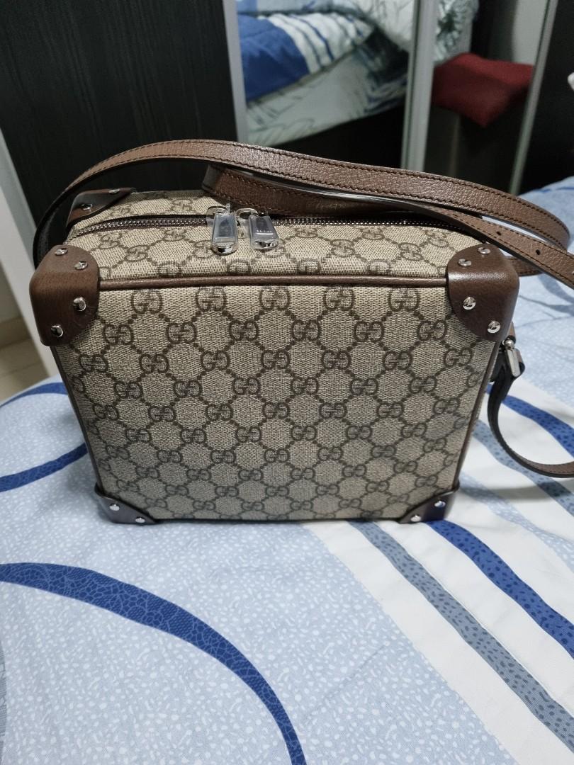 Gg shoulder bag store with leather details