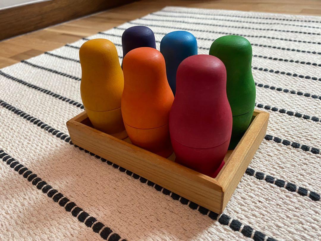 grimm s rainbow matryoshka nesting dolls