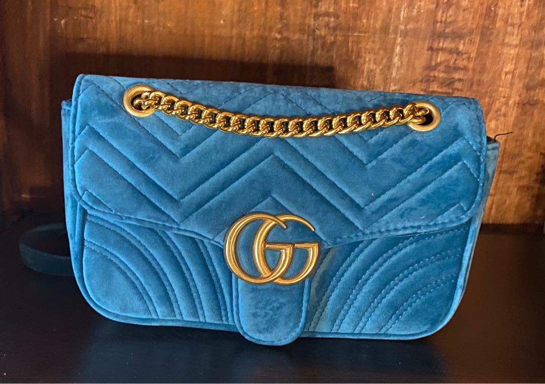 Gucci blue bag velvet Clearance