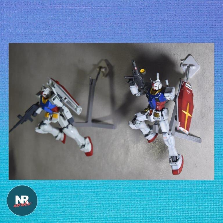 Gunpla Wall Mount (for HG & MG) (Category: Gundam & Model Kits) located in Malabon City. Submitted by nrworx (Listing ID 1084562467, Image 3). Description: 3D Printed Wall Base Mount for Gunpla Model Kits - PLA - Requires Hook for Installation (Please refer to the photos) - Requires 3mm Runner Cutout for Usage (Please refer to the photos) - Requires stand adaptor - Set includes: 1 Wall Mount, 1 HG Extender, 1 MG Extender - Does NOT include: Hook 