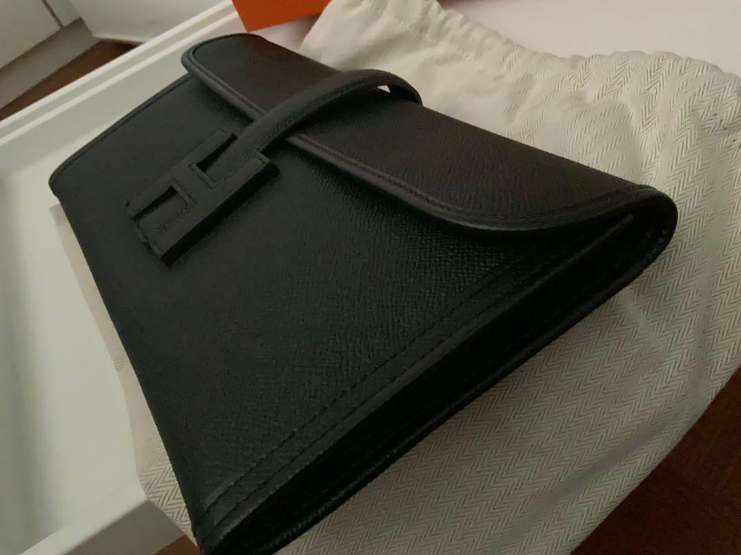 Sold at Auction: HERMES Black JIGE 29 Clutch Bag. Measures 29W x 15H x  5Dcm. Comes With Original Dust bag And Packaging & Certificate of  Authenticity. Free Express Delivery Aus Wide With