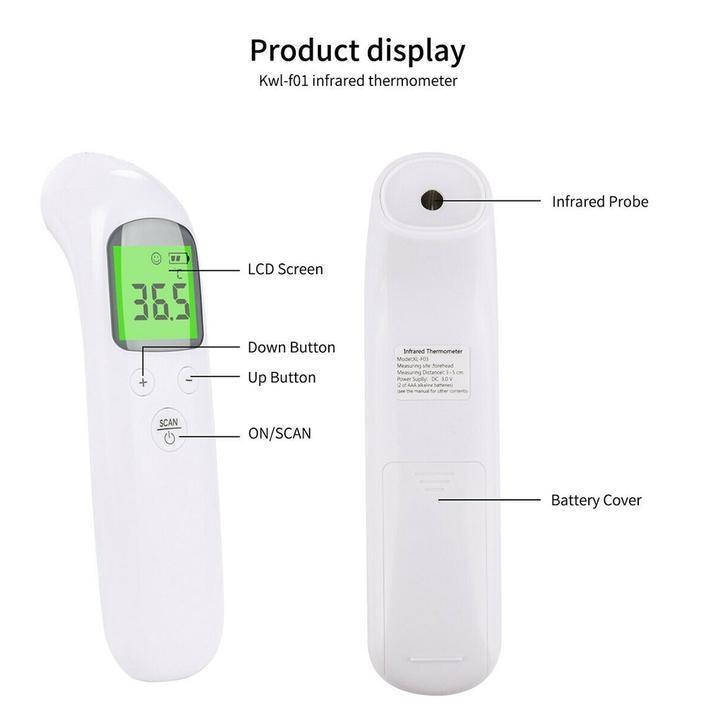 HANDHELD Thermometer INFRARED Non Contact Forehead LED Digital Celsius & (Category: Thermometers) located in Pasay City. Submitted by emil_online_shop (Listing ID 1084522162, Image 3). Description: Infrared Thermometer Non Contact Forehead LED Digital Celsius & Fahrenheit Why wake up a sleeping baby or a family member under the weather to take their temperature? Need to check employees or customer's temperatures before coming to work or entering 