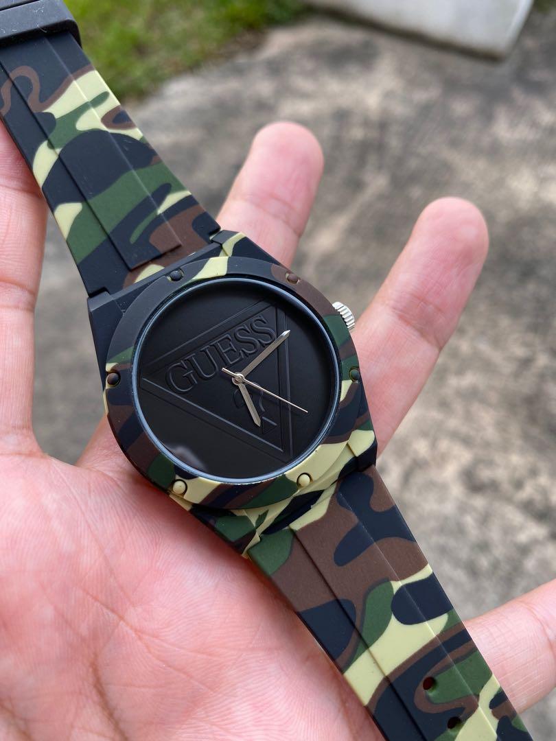 Guess new arrivals camo watch