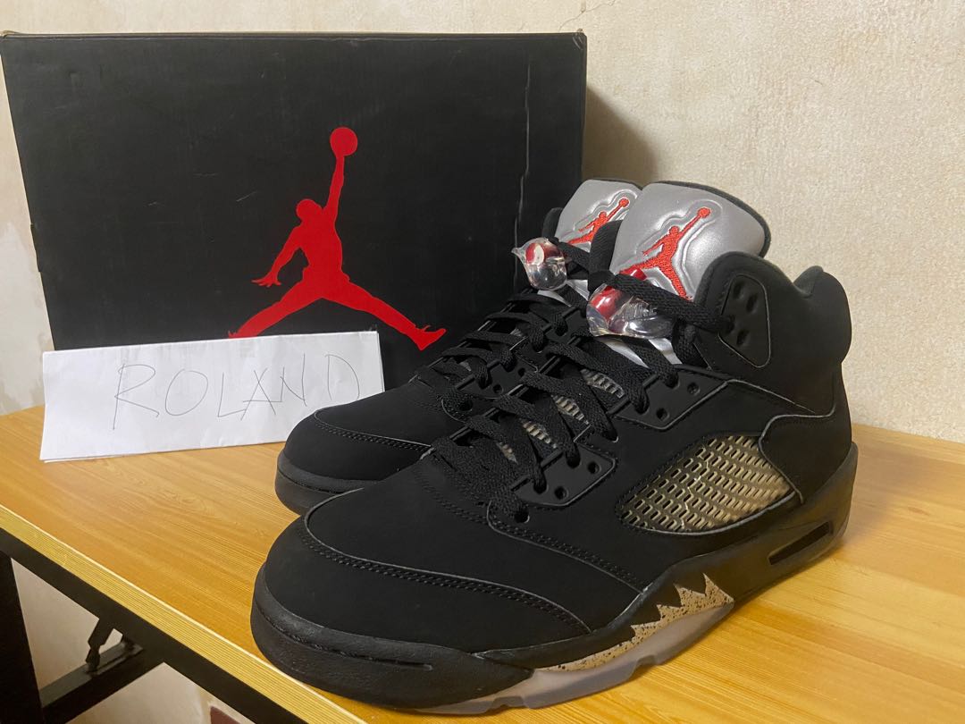 jordan 5 metallic black