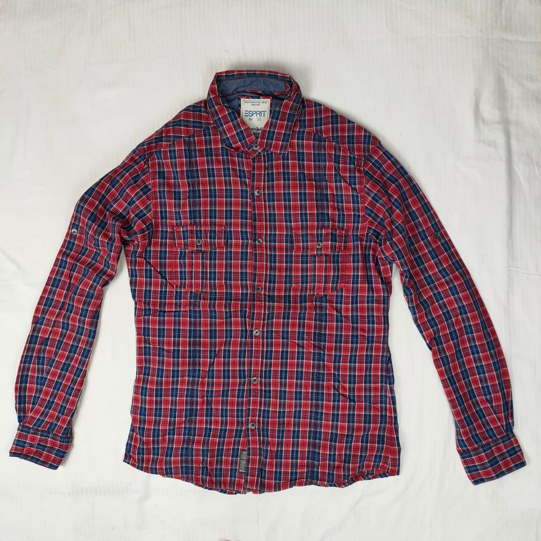 Kemeja flannel ESPRIT, Fesyen Pria 