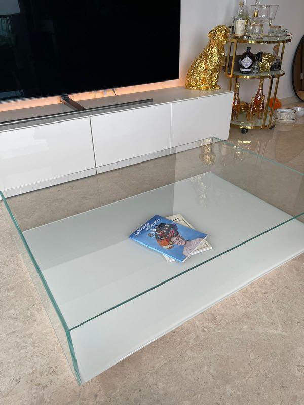 King living Glass Coffee Table, Furniture & Home Living, Furniture