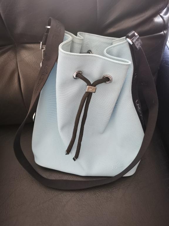 Lacoste Drawstring Bag in sky blue color authentic