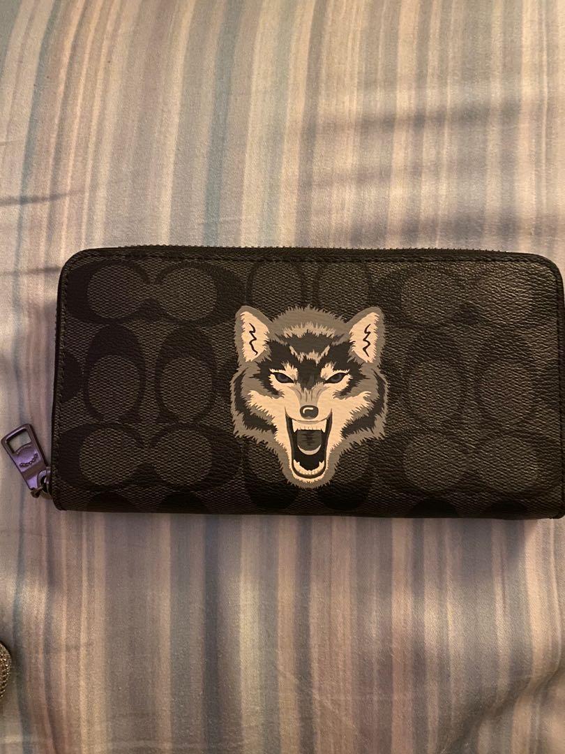 limited edition coach wallet with wolf print