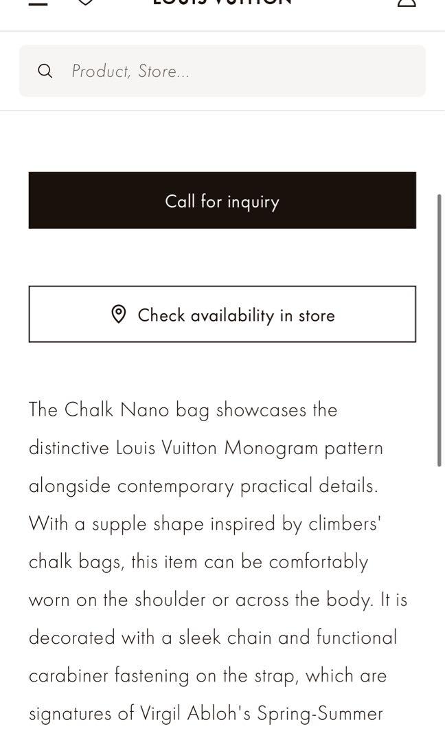 Louis Vuitton by Virgil Abloh Chalk Nano Bag - LTD Singapore Edition For  Sale at 1stDibs