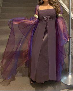 medieval purple dress costume size 6-8