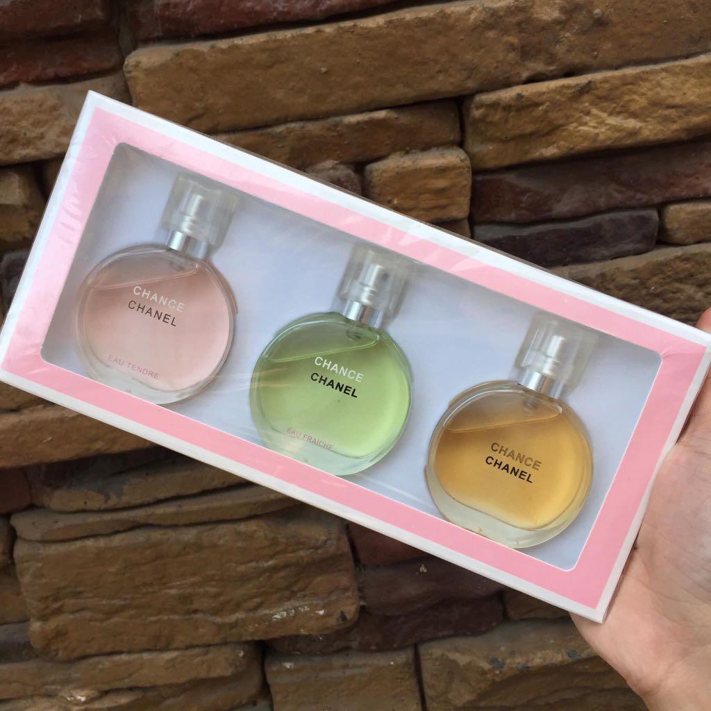 Miniature Chanel Chance Parfum Set of 3 (35ml each), Beauty & Personal  Care, Fragrance & Deodorants on Carousell