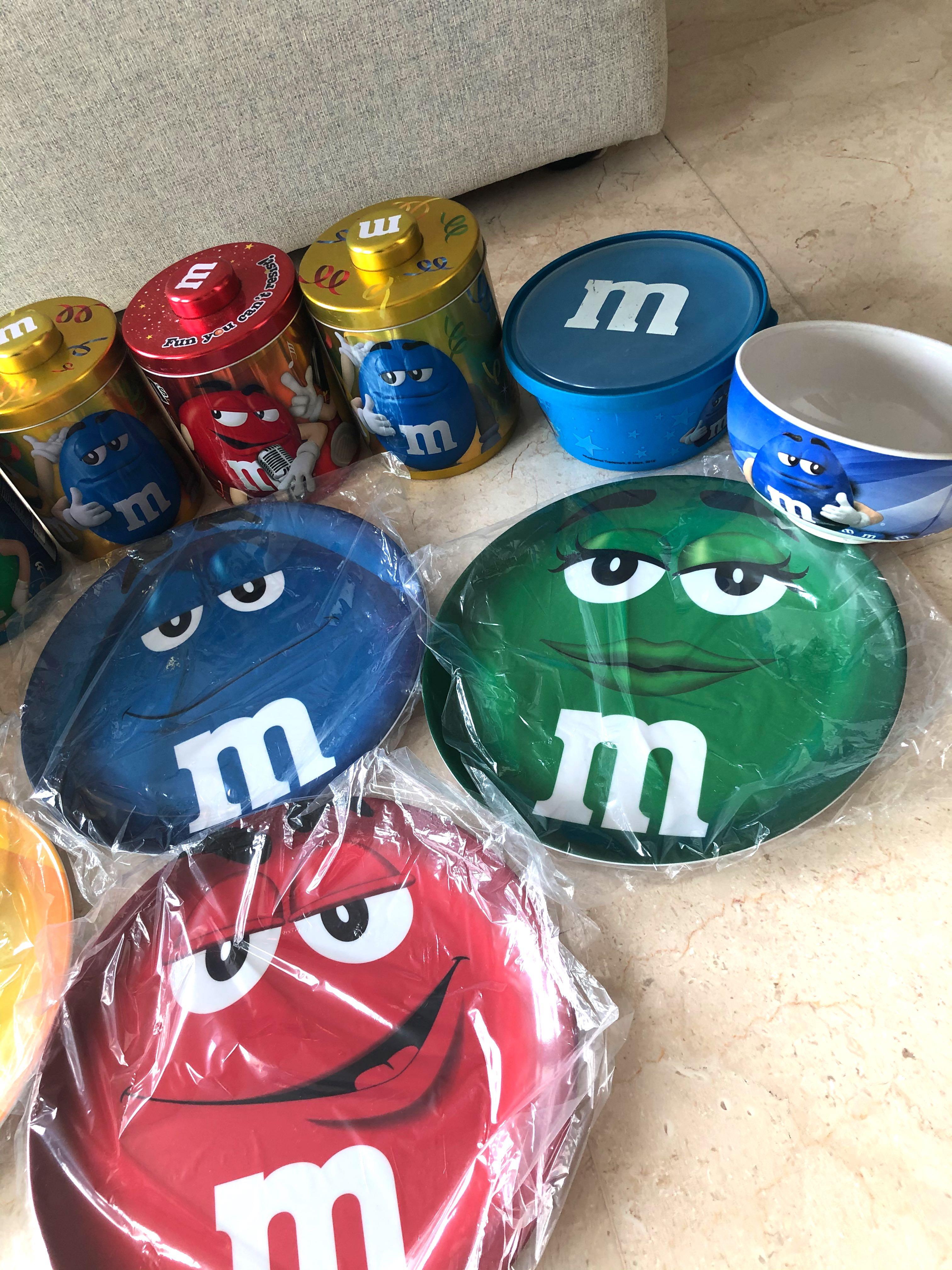 M&M Plates Bowl Canister, Furniture & Home Living, Kitchenware