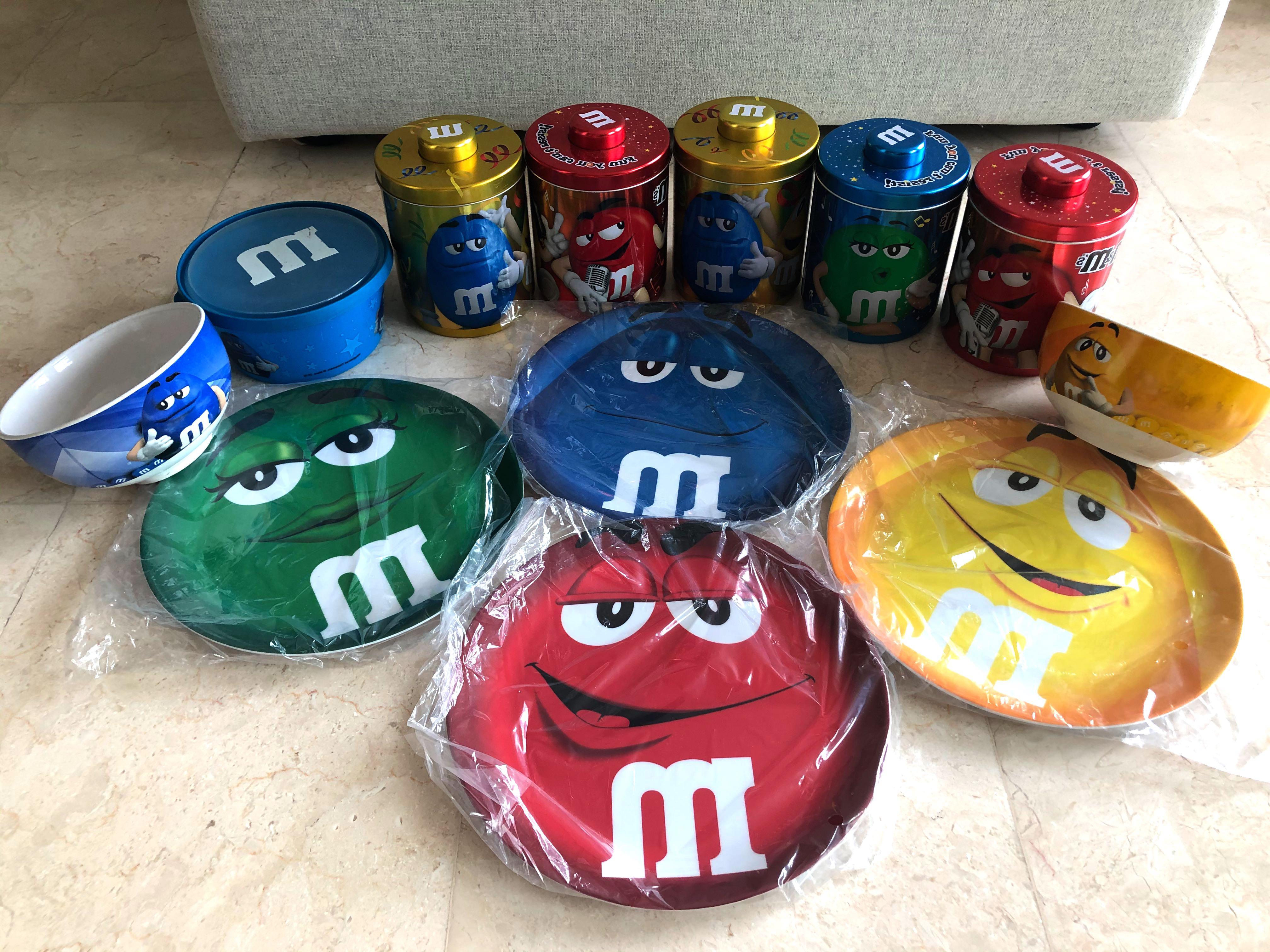 M&M Plates Bowl Canister, Furniture & Home Living, Kitchenware