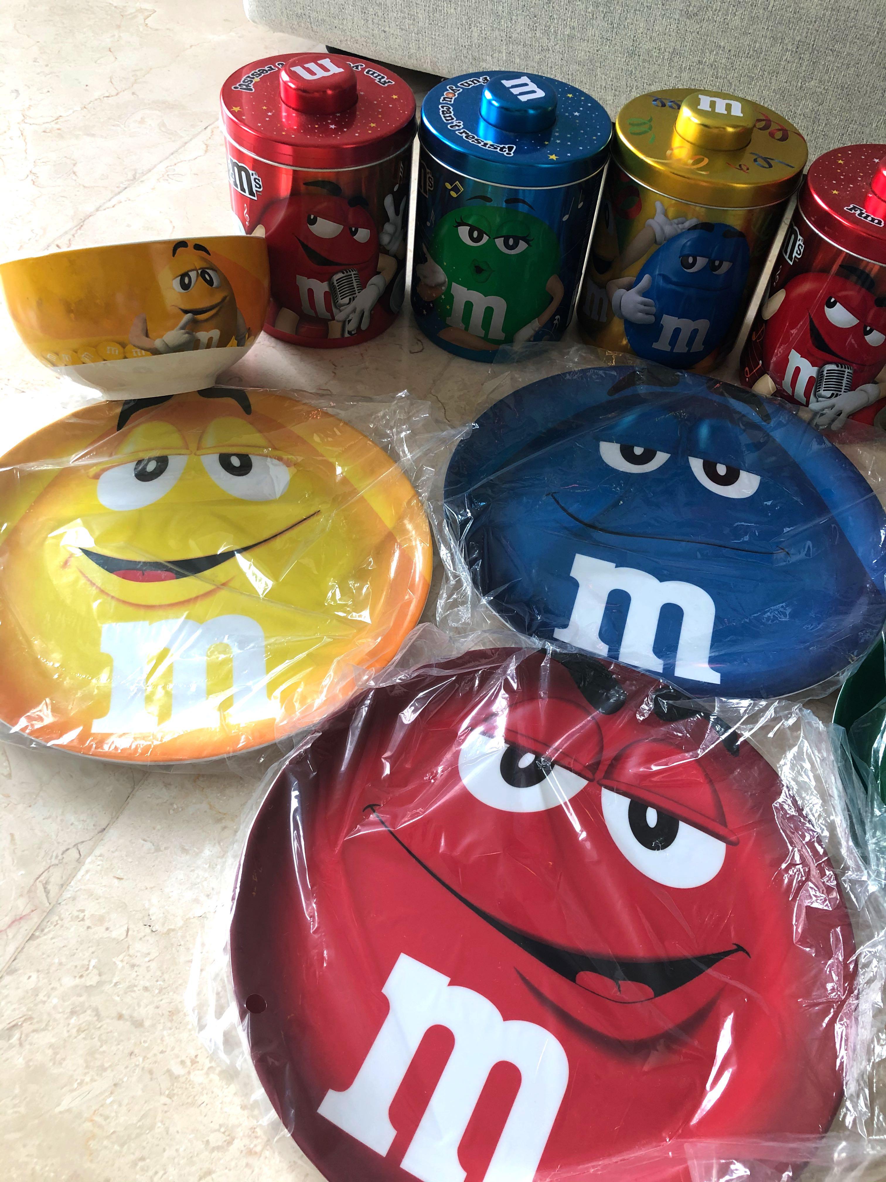 M&M Plates Bowl Canister, Furniture & Home Living, Kitchenware