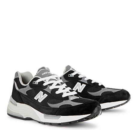 NEW BALANCE Made in US 992 black panelled sneakers, 女裝, 鞋, 拖鞋 