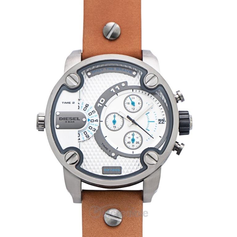 NEW Diesel Little Daddy Quartz White pyramid textured Dial
