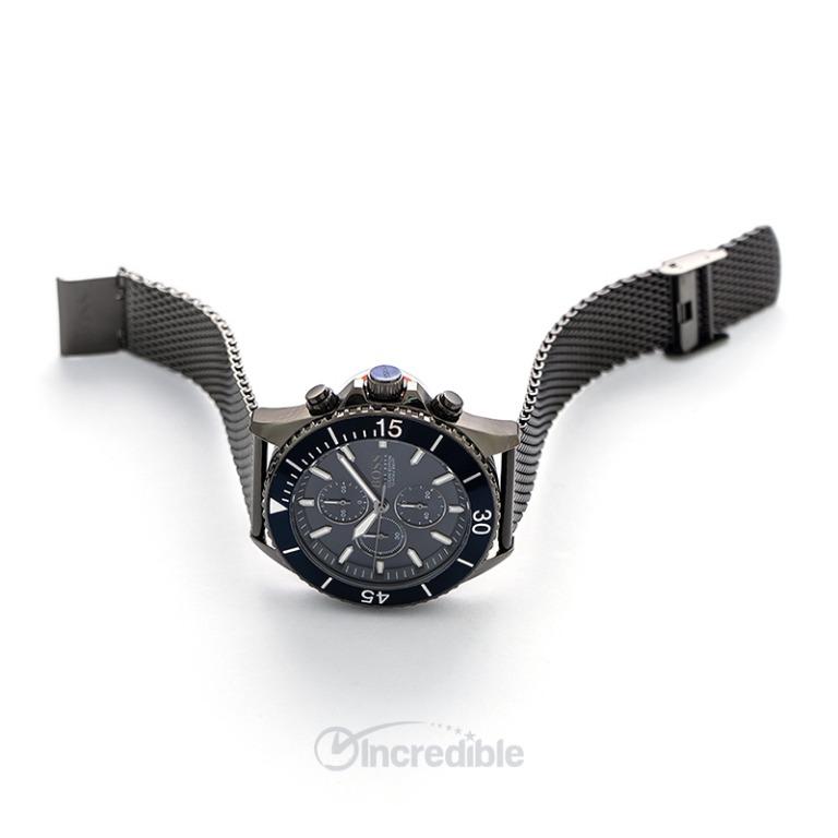 NEW Hugo Boss Mens Chronograph Quartz Watch with Stainless Steel