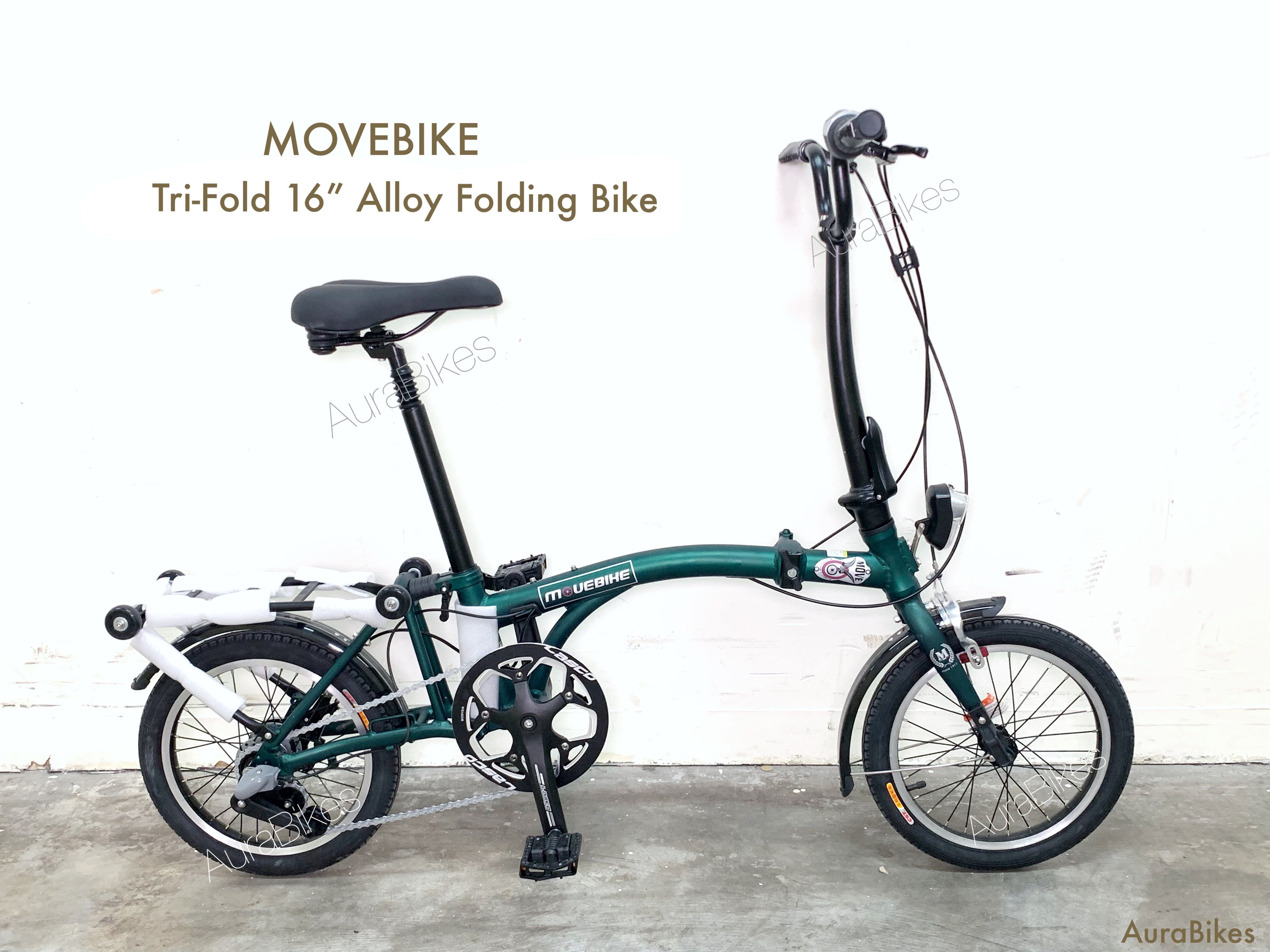 New MoveBike Trifold Folding Bike Foldable Bicycle Sports