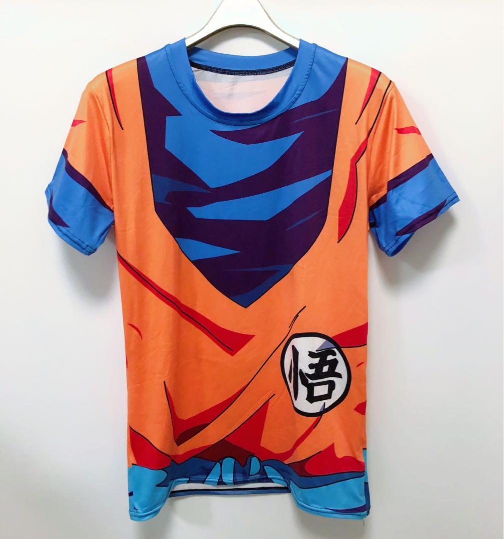 New?龍珠悟空立體dragon ball 2D print T Shirt tee, 男裝, 上身及套裝, T-shirt、恤衫、有領衫-  Carousell
