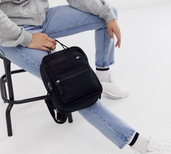 Nike black boxy mini backpack