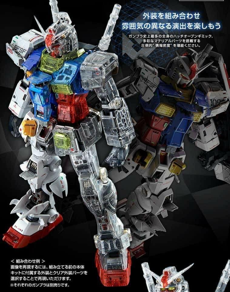 PG UNLEASHED 1/60 CLEAR COLOR BODY FOR RX-78-2 GUNDAM, Hobbies