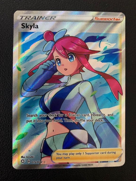 72/72 Full Art Ultra Rare Shining Fates Pokemon NM Skyla 