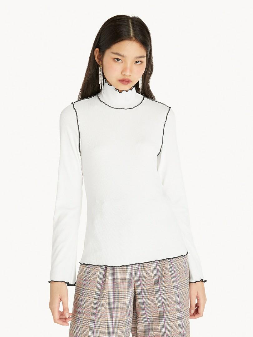 Frill turtle neck top hotsell