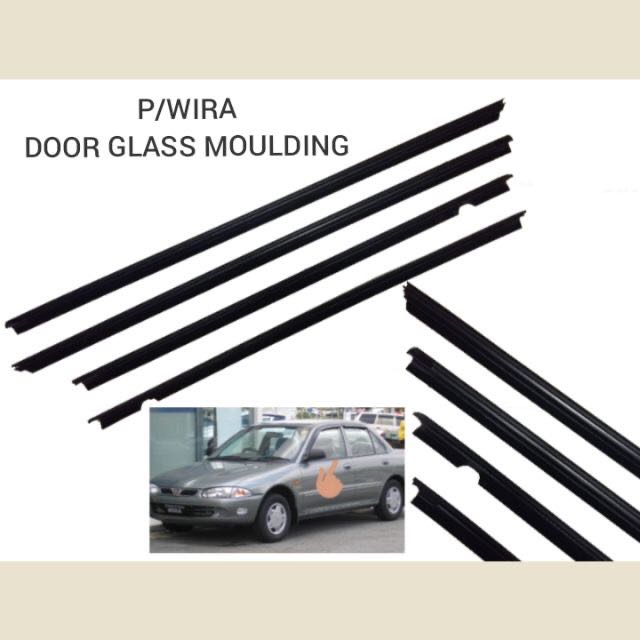 Proton Wira Door Glass Moulding Outer 1car 4pcs To Choose Wira Sedan Aeroback Getah Cermin Luar Hitam Buatan Malaysia Auto Accessories On Carousell